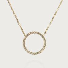 画像をギャラリービューアに読み込む, CIRCLE OF LIFE NECKLACE XL Yellow gold, diamond