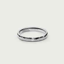 Load image into Gallery viewer, LOVE MARK WEDDING BAND ORGANIC White gold, diamond