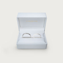 Load image into Gallery viewer, LOVE MARK WEDDING BAND ORGANIC White gold
