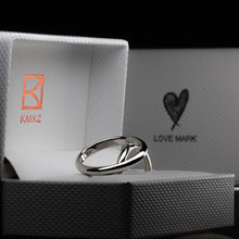 Load image into Gallery viewer, LOVE MARK WEDDING BANDS White gold, diamond