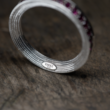 Load image into Gallery viewer, Sun Eternity Ring with Rubi
