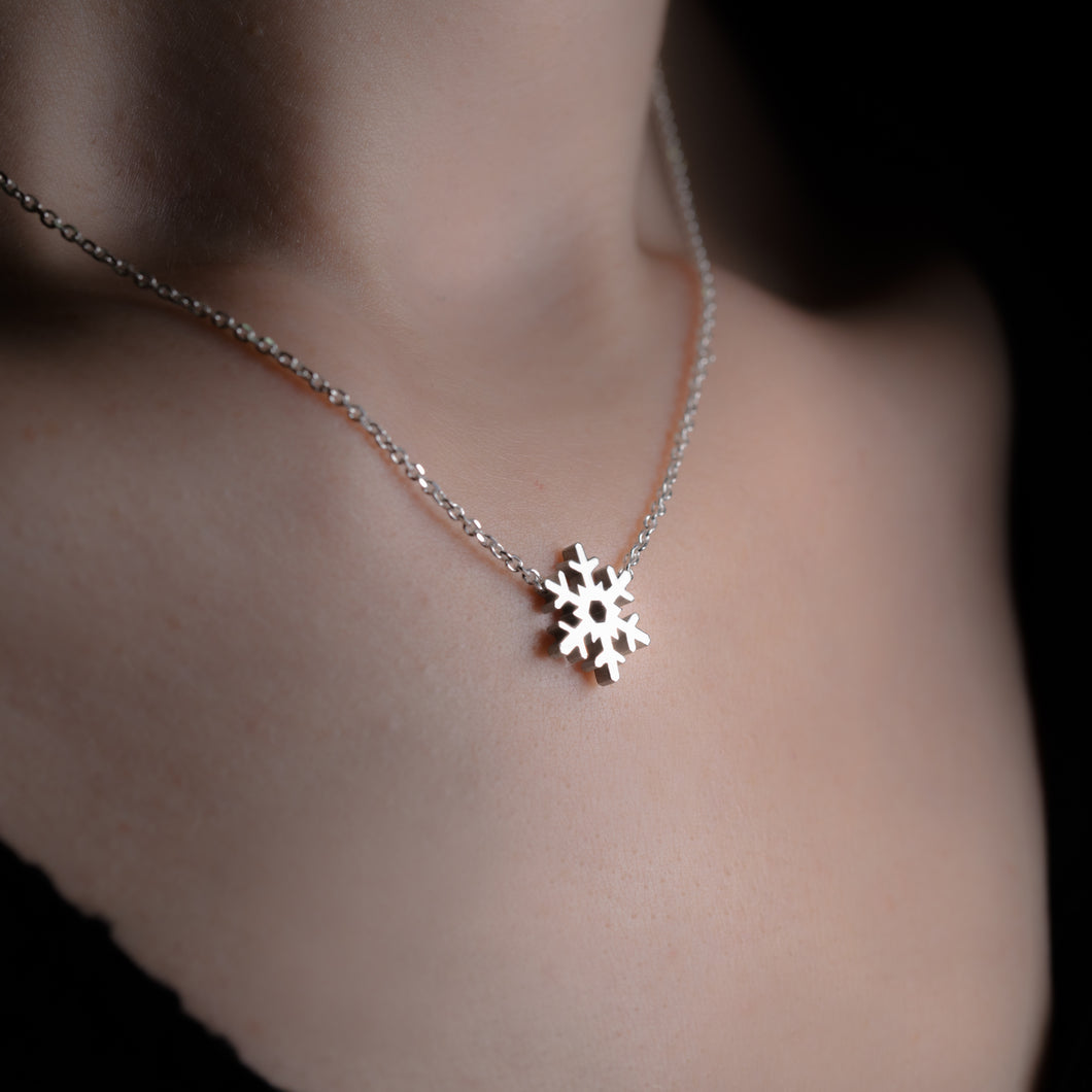 Snowflake Pendant with Chain