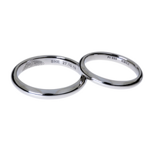 Load image into Gallery viewer, LOVE MARK WEDDING BANDS Platinum, diamond