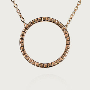 CIRCLE OF LIFE NECKLACE XL Rose gold, diamond