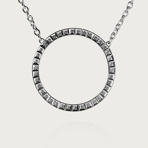 CIRCLE OF LIFE NECKLACE XL White gold, diamond