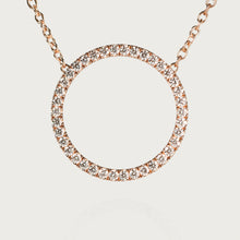 Загрузить изображение в средство просмотра галереи, CIRCLE OF LIFE NECKLACE XL Rose gold, diamond
