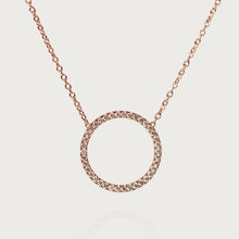 Загрузить изображение в средство просмотра галереи, CIRCLE OF LIFE NECKLACE XL Rose gold, diamond
