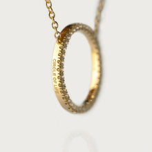 Load image into Gallery viewer, CIRCLE OF LIFE NECKLACE XL Yellow gold, diamond
