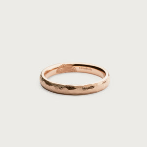 LOVE MARK WEDDING BAND ORGANIC Rose gold