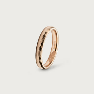 LOVE MARK WEDDING BAND ORGANIC Rose gold