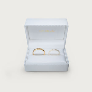 LOVE MARK WEDDING BAND ORGANIC Yellow gold