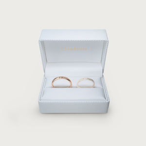 LOVE MARK WEDDING BAND ORGANIC Rose gold