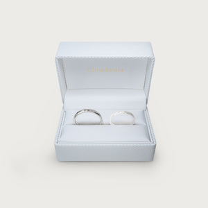 LOVE MARK WEDDING BAND ORGANIC White gold