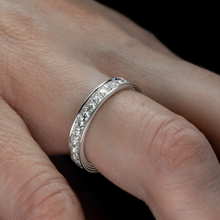 Load image into Gallery viewer, Sun Eternity Ring with Clear Zirconias

