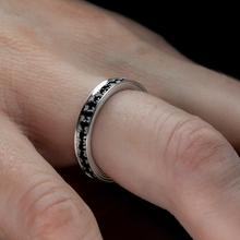 Load image into Gallery viewer, Sun Eternity Ring with Black Spinels
