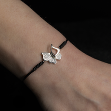 Laden Sie das Bild in den Galerie-Viewer, Butterfly Bracelet with Black Cotton Cord
